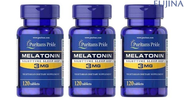 viên uống trị mất ngủ cho người già melatonin 3mg puritans pride